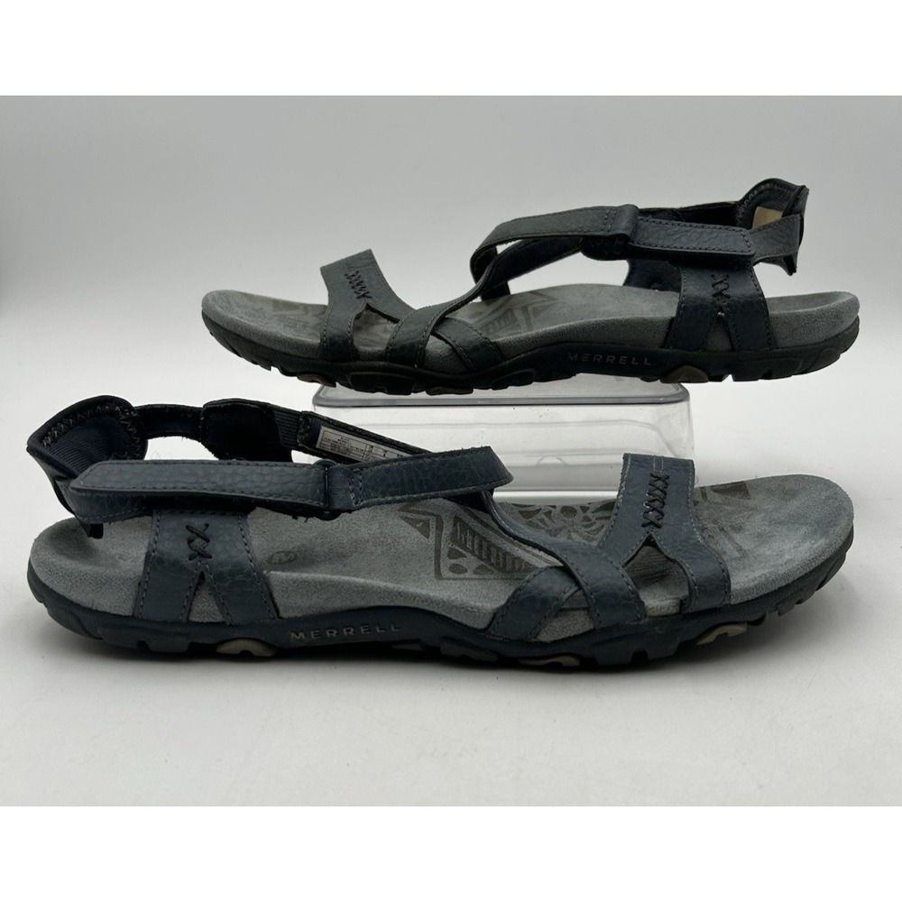 Merrell Women's Blue Dove Size US 10 Leather Slingback Hiking Outdoors Sandals